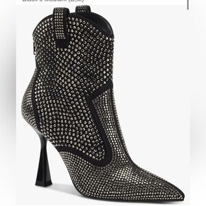 INC INTERNATIONAL CONCEPTS BLACK BLING BOOTIE